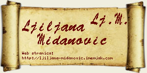 Ljiljana Midanović vizit kartica